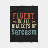 Couverture Polaire Fluent In All Dialects Of Sarcasm Retro Style  (Devant)