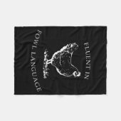Couverture Polaire Fluent In Fowl Language Funny Chicken Lovers Fathe (Devant (Horizontal))