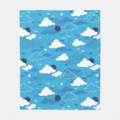 Couverture Polaire Fluffy Cloud Sunny Blue Sky Motif (Devant)