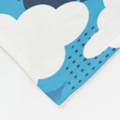 Couverture Polaire Fluffy Cloud Sunny Blue Sky Motif (Coin)