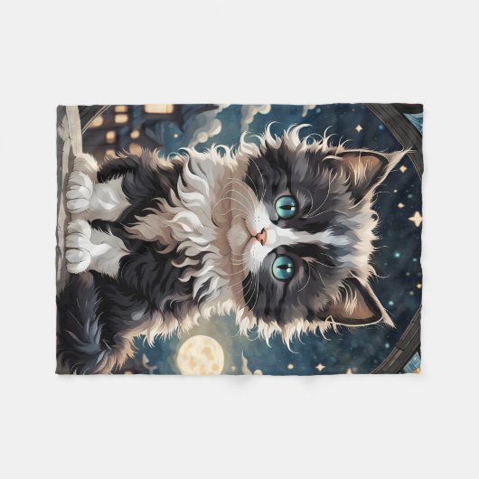 Couverture Polaire Fluffy Kitten (Devant (Horizontal))