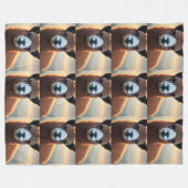 Couverture Polaire "Fluffy Majesty : le grand alpaga Brown Wooly" (Devant (Horizontal))