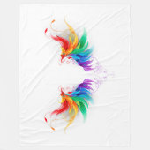Couverture Polaire Fluffy Rainbow Wings (Devant)