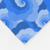 Couverture Polaire Fluffy Spirales Motif bleu Fleece Blanket (Coin)