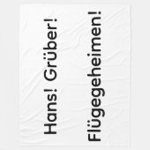 Couverture Polaire Flügegeheimen Fleece Blanche (Devant)