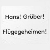 Couverture Polaire Flügegeheimen Fleece Blanche (Devant (Horizontal))