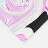 Couverture Polaire Fluid Art Cotton Bonbon rose, Turquoise, noir et o (Coin)