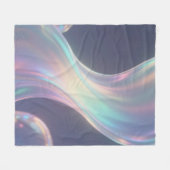 Couverture Polaire Flux de bulles abstrait iridescent (Devant (Horizontal))