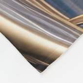 Couverture Polaire Flux d'or - Abstrait Blue and Gold Fluid Art (Coin)