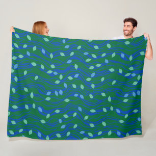 Couverture Polaire Flux Élémentaire Émeraude Vert Bleu Cobalt avec Fe