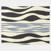 Couverture Polaire Flux et reflux en noir, gris et crème  (Devant (Horizontal))
