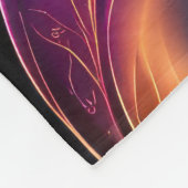 Couverture Polaire Flux lumineux - Gras Violet, Turquoise & Or Abstra (Coin)