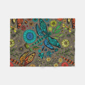 Couverture Polaire Fly, fly dragonfly on brown (Devant (Horizontal))
