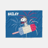 Couverture Polaire Flying Ace Snoopy on Ice Pop (Devant (Horizontal))