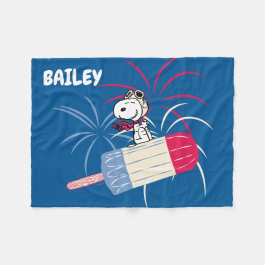 Couverture Polaire Flying Ace Snoopy on Ice Pop (Devant (Horizontal))