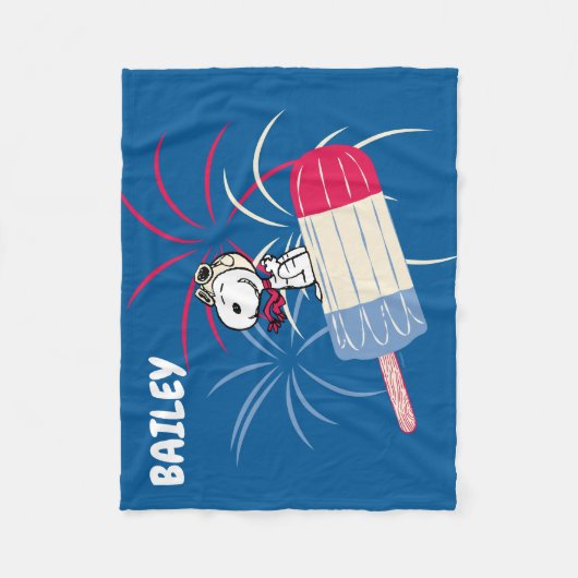Couverture Polaire Flying Ace Snoopy on Ice Pop (Devant)