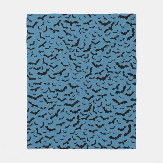 Couverture Polaire Flying Black Bats Blue (Devant)