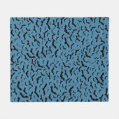 Couverture Polaire Flying Black Bats Blue (Devant (Horizontal))