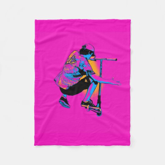 Couverture Polaire Flying Scooter Pro - Stunt Scooter Boy (Devant)