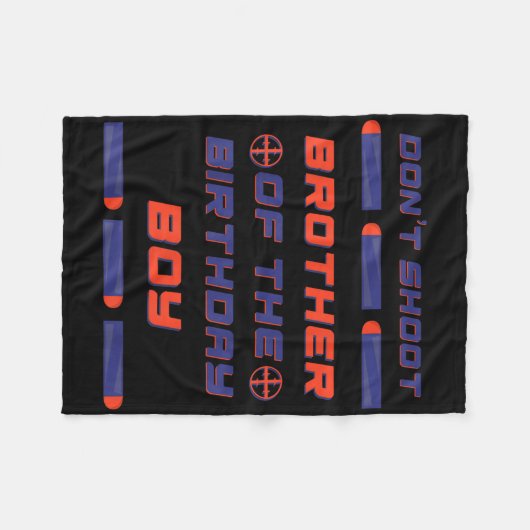 Couverture Polaire Foam Dart War Anniversaire Frère Du Garçon D'Anniv (Devant (Horizontal))