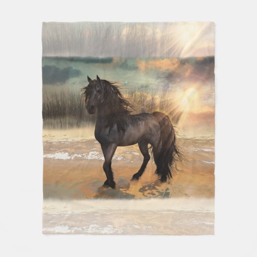 Couverture Polaire Foggy Friesian Matin (Devant)