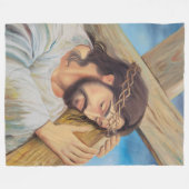 Couverture Polaire Foi chrétienne Jésus Christ (Devant (Horizontal))