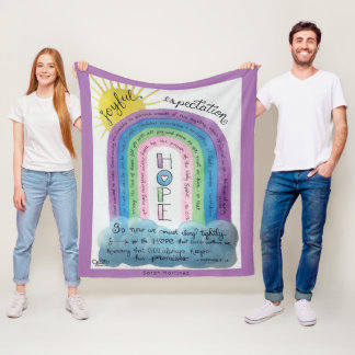 Couverture Polaire Foi chrétienne personnalisée Inspiration Rainbow