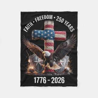 Couverture Polaire Foi Liberté 250 Ans Croix Chrétienne Aigle 4ème