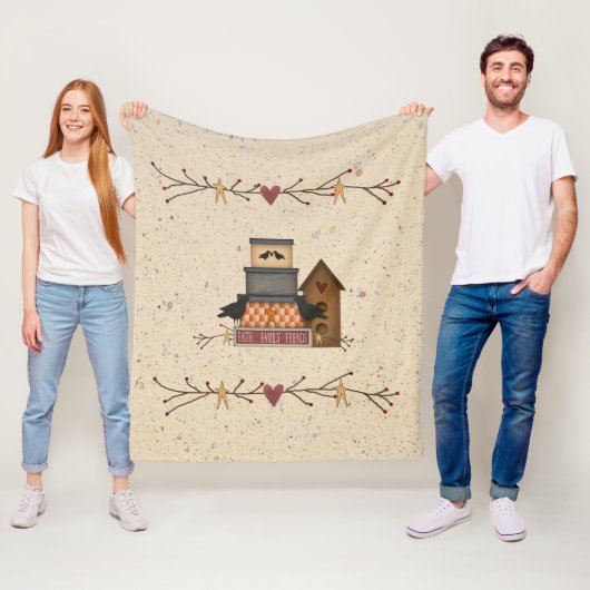 Couverture Polaire Foi primitive Famille amis (En situation)