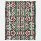 Couverture Polaire Foire de Noël/hiver île rouge et verte (Devant)