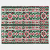 Couverture Polaire Foire de Noël/hiver île rouge et verte (Devant (Horizontal))