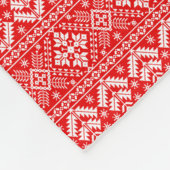 Couverture Polaire Foire de Noël rouge et blanc Motif Isle (Coin)