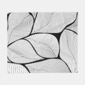 Couverture Polaire Foliage leaves background pattern (Devant (Horizontal))