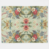Couverture Polaire Foliage Vintage Arrière - plan vert clair (Devant (Horizontal))