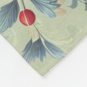 Couverture Polaire Foliage Vintage Arrière - plan vert clair (Coin)