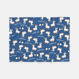 Couverture Polaire Folie de lama de hippie