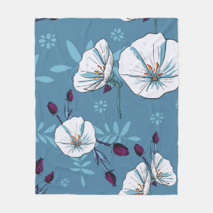 Couverture Polaire Fond de motif fleuri plante botanique sans soudure