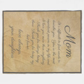 Couverture Polaire Fond de papier parchemin avec message manuscrit (Devant (Horizontal))
