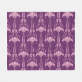 Couverture Polaire Fond d'écran floral violet rose (Devant (Horizontal))
