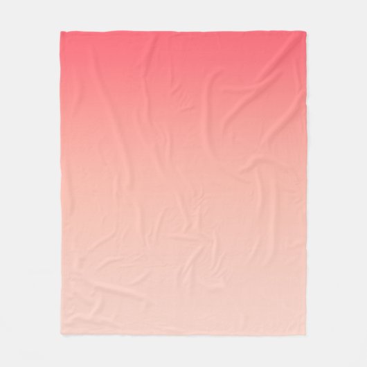Couverture Polaire Fond dégradé rose et pêche (Devant)