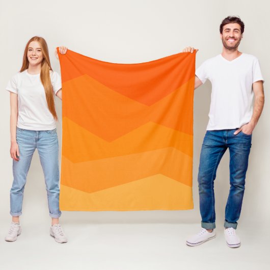 Couverture Polaire Fond orange (En situation)