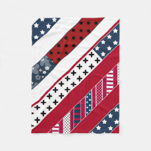 Couverture Polaire Fond patriotique national rouge bleu blanc .