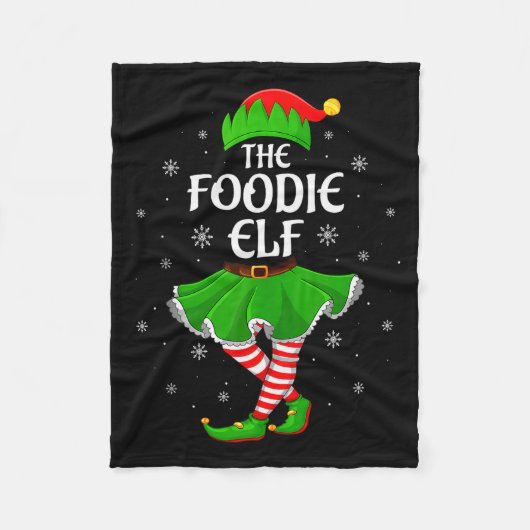 Couverture Polaire Foodie Elf Christmas Family Girls Women Elf Squad (Devant)