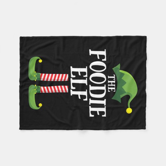 Couverture Polaire Foody Elf Correspondant Famille Groupe Noël 1 (Devant (Horizontal))