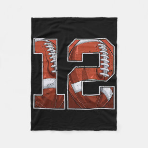 Couverture Polaire Football 12e anniversaire garçon Douze 12 ans Bda