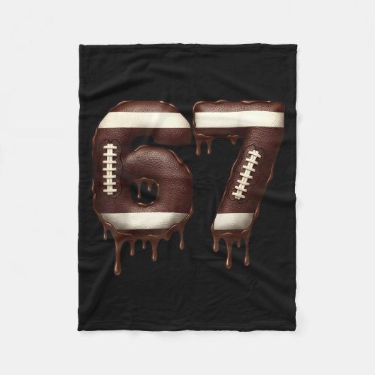 Couverture Polaire Football 67 Funny Six Seven 6 7 Meme  (Devant)