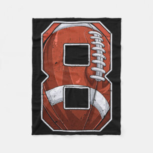 Couverture Polaire Football 8e anniversaire garçon Huit 8 ans
