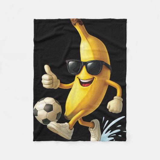 Couverture Polaire Football à la banane (Devant)