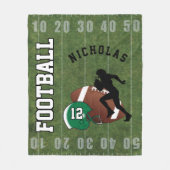 Couverture Polaire Football américain - casque vert-foncé (Devant)