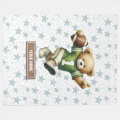 Couverture Polaire Football Américain Chaud Teddy Bear Blanket Toddle (Devant (Horizontal))